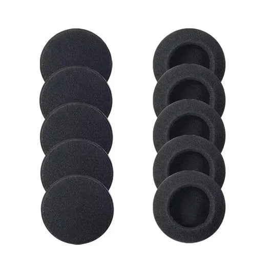 10pcs 18mm 35mm 45mm 50mm 55mm 60mm Headphones Replacement Memory Foam Ear Pads Sponge Cushion Covers Earphone Protective Sleeve