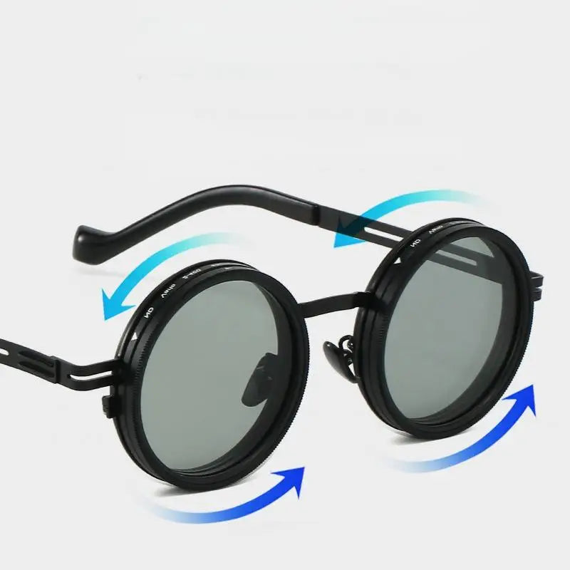 2025 Fashion New Unisex Handmade ND9 Level Sunglasses Stepless Rotating Filter Retro Polarized Sunglass Cycling Sports Glassees