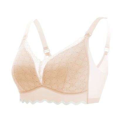 Women's Seamless  Breathable Nursing  Bra For All Seasons  Push-up  Pure Cotton  No Underwire  Maternity Sleepwear