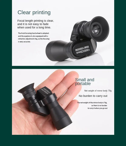 Portable high-definition monocular telescope with high magnification zoom, hunting, camping, mountaineering, outdoor fishing