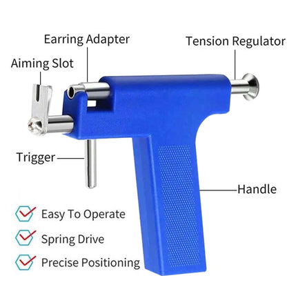 Professional Ear Piercing Gun with 98pcs Stainless Steel Earrings Stud for Home and Salon Use Ear Piercing Kit