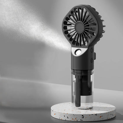 Portable Humidifier Fan Handheld Mist Fan Portable USB Mini Handheld Fan with Water Humidifier Rechargeable Mini USB Hand Fans