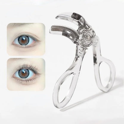 Portable Wide-Angle Eyelash Curler with Built-in Comb - for All Eye Shapes | Beginner-Friendly & Battery-Free (Travel Must-Have)