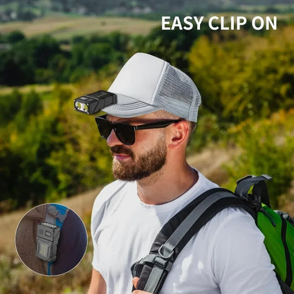 Mini USB Rechargeable LED Flashlight - Portable Super Bright Torch with Tail Magnet, Side COB Emergency Light & Camping Lantern