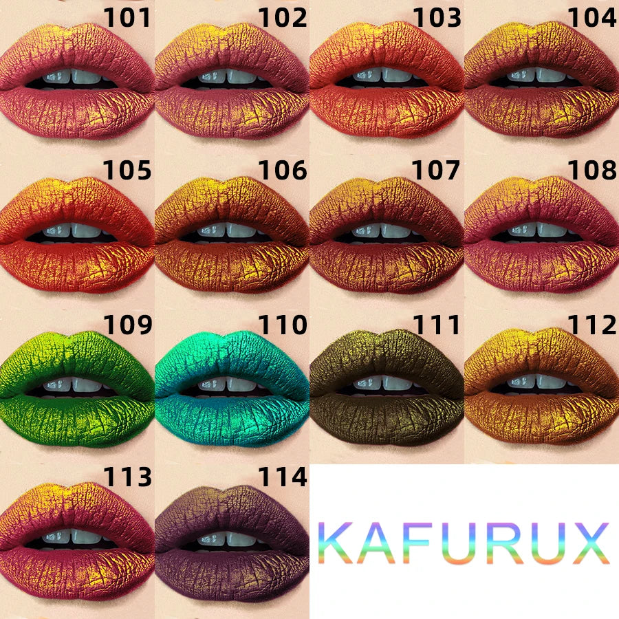 14 Colors Glitter Lip Glaze Hydrating Red Pink Metallic Lip Tint Highly Pigment Lip Gloss Korean Makeup for Women Cosmetics Gift