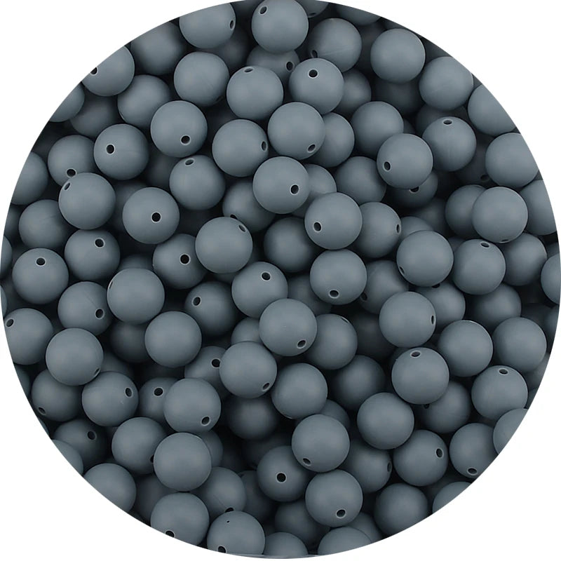 LOFCA 12mm 50pcs/lot Beads Food Grade Silicone Teether Round Beads Baby Chewable Teething Beads Silicone Teether For Diy