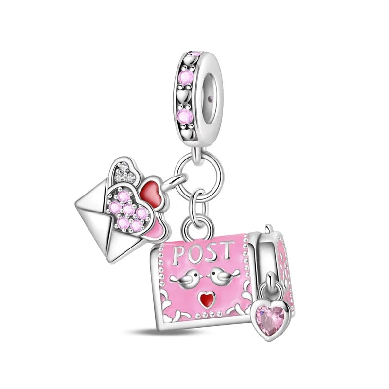 925 Sterling Silver Tailor Sewing Machine Telephone Alarm Clock Charms Pendants Fit 925 Original Bracelets DIY Jewelry