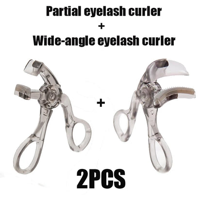 Portable Wide-Angle Eyelash Curler with Built-in Comb - for All Eye Shapes | Beginner-Friendly & Battery-Free (Travel Must-Have)