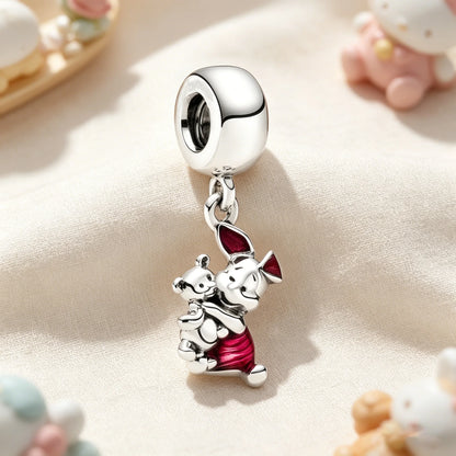 Hot Disney Winnie the Pooh Piglet Tigger Charm Pendant Original Bracelet Necklace Beads For Diy Jewelry Women Gift