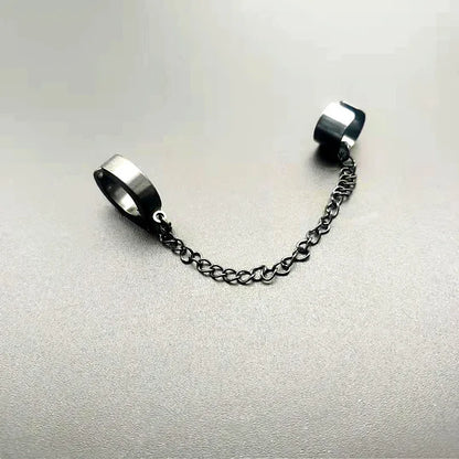 1 Pcs Stainless Steel Painless Ear Clip Earrings for Men Women, Punk Silver Color Non Piercing Fake Earrings Jewelry Gifts