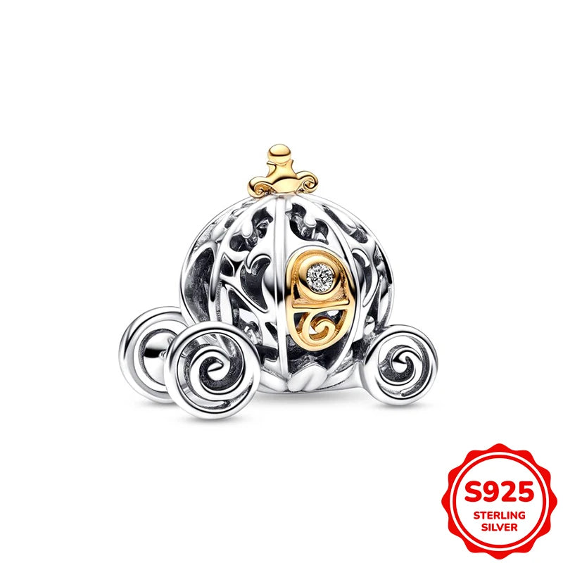 Charms plata de ley Disney Stitch Mickey and Minnie Pendant Beads Fits 3mm Bracelet Necklace For Women Luxury DIY Fine Jewelry