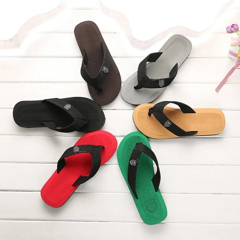 Flip-Flops For Men 2024 Summer Anti-Skid Breathable Home Outdoor Comfortable Slippers Daily Casual Men Flip-Flops Beach Slippers