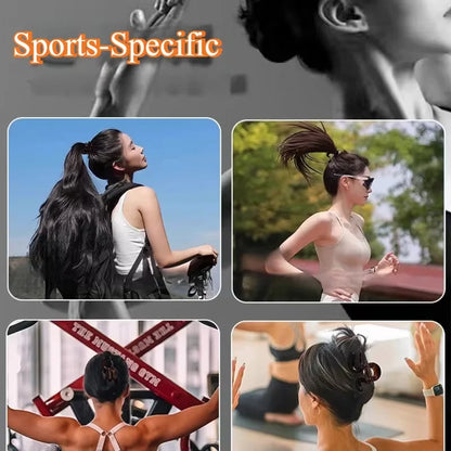 2 New elegant curved hairpins for women with high ponytail, designed for the back of the head