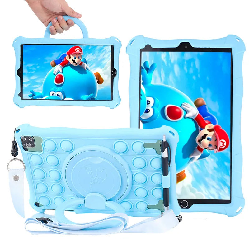 Funda Para 10.1" Universal Silicone Tablet Case 10 10.1 inch Android Tablet PC Shockproof Stand Cover Cases 25*16CM/9.84x6.3inch