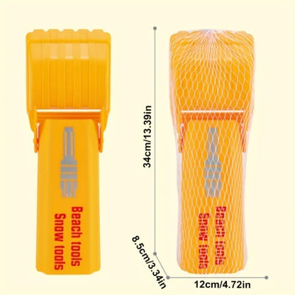 1pc/2pcs Pro Sand & Snow Shovel - Vibrant Orange Beach Digging Tool for Kids/Adults, Heavy-Duty Plastic Snow Toy