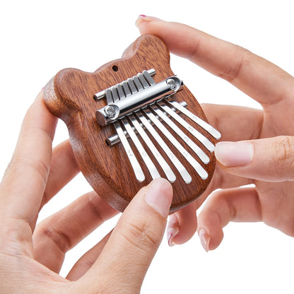 Mini Kalimba 8 Key Thumb Piano 1 Pack Water Drop Style Cute Instrument Portable Exquisite Gift Set for Kids