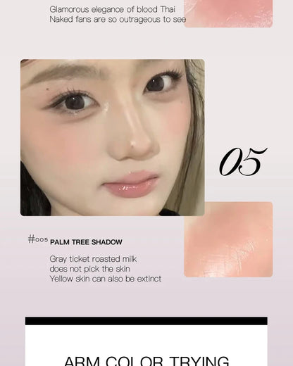Korean Liquid Powder Blusher Natural Enhancement Color Low Saturation Matte Multi-purpose Powder Blusher Liquid Water Gloss