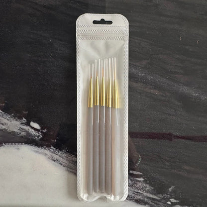 ♥♥♥5Pcs Slim Nail Art Brushes – Acrylic Flower Painting & Line Drawing Kit