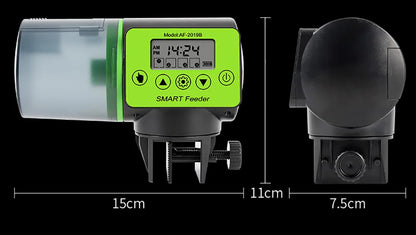 Automatic Fish Feeder Digital Fish Tank Aquarium Food Dispenser Plastic Intelligent Timing Electric Fish Feeding Tool For Turtle