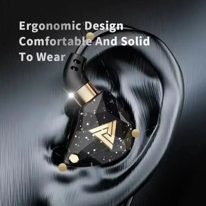 QKZ CK5 FiLe Wired Earphone with Microphone HiFi Music Earphone Professional Gaming And Sports Noise Cancelling Headphones