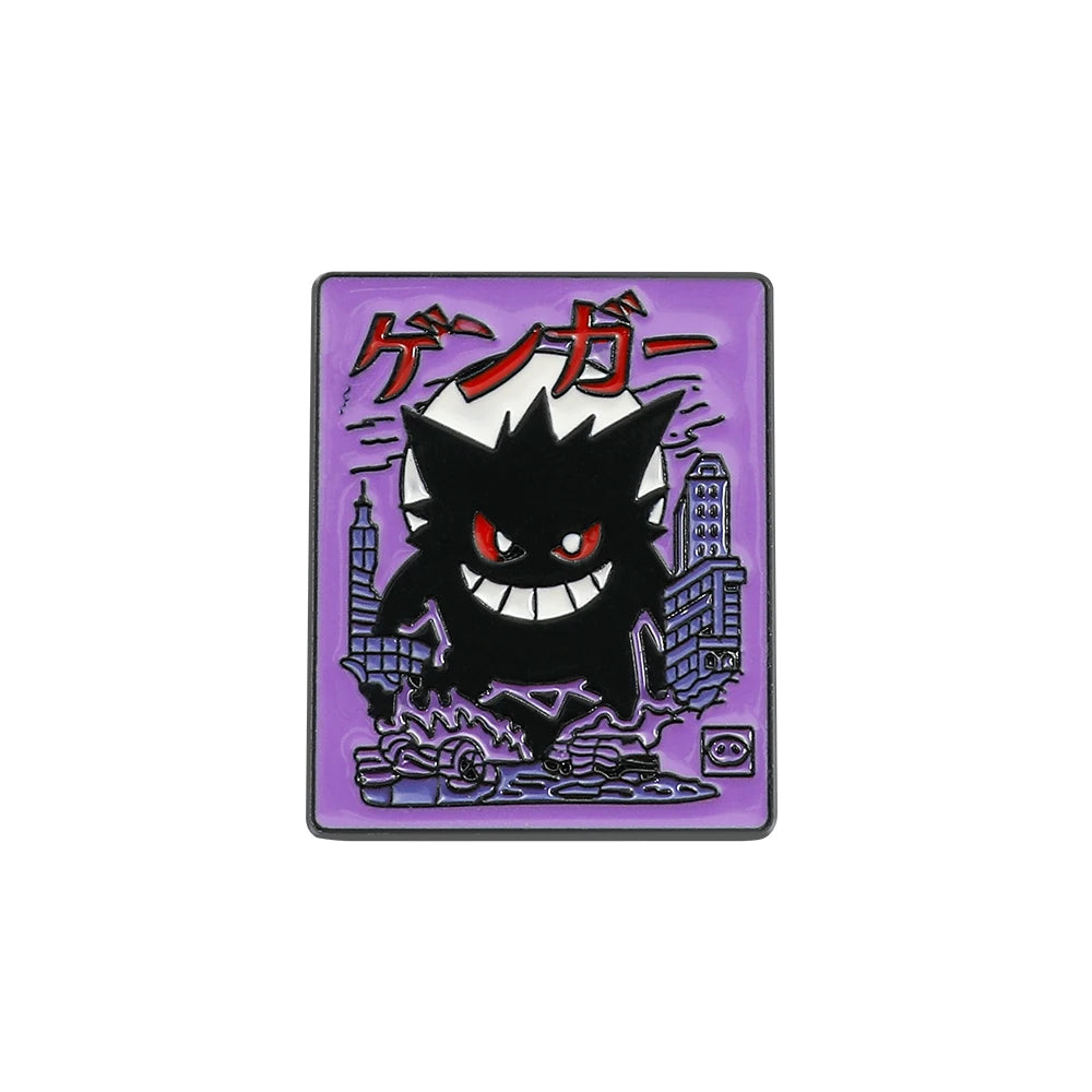 Pokemon Pikachu Game Console Enamel Pins Badges Brooches Japanese Anime Squirtle Funny Punk Denim Jacket Badge Lapel Pin Friend