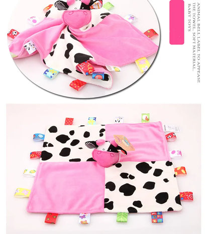 New Soft Appease Towel Baby Rattle Animals Toys Soothe Reassure Sleeping Blankie Towel Lathe Hanging Educational Toddler Toys