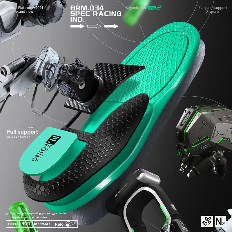 Carbon Plate Arch Support Sport Insoles for Men Women Breathable Shock Absorption Shoes Pad Outdoor Running Sneakers Sole Insole