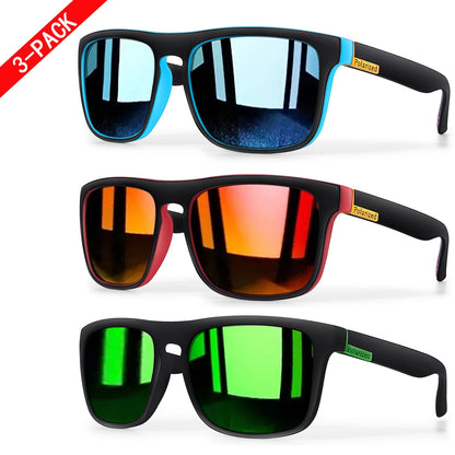 LOISRUBY Brand Polarized Cycling Sunglasses Men Car Driving Color Changing Bike Motorcycle Square Frame Hinking Festival