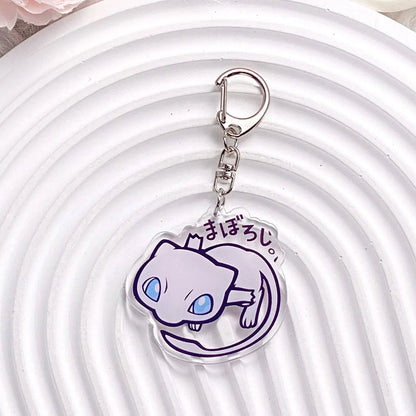 1/12PCS Pokémon Characters Pikachu Bulbasaur Acrylic Keychain Bag Charms Accessories Backpack Pendant Key Holder Friend Gifts