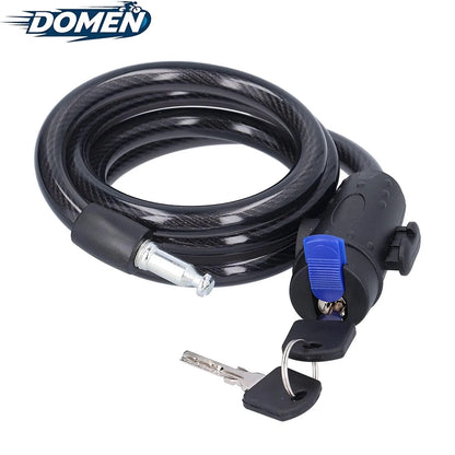 DOMEN Bicycle  Anti-Theft Chain Lock Bike Portable Metal Steel With 2Keys Safety Lock Motorcycle Bike Lock Bicycle Accessories