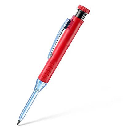 2.8mm Solid Carpenter Mechanical Pencil with Sharpener for Woodworking Construction Long Head Carpenter Pencil Stationery Supply