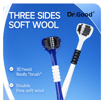 3D Manual Toothbrush 6pcs Three sided U-shaped Soft Toothbrush for Comprehensive Oral Cleaning for Adults, Men and Women, Coup