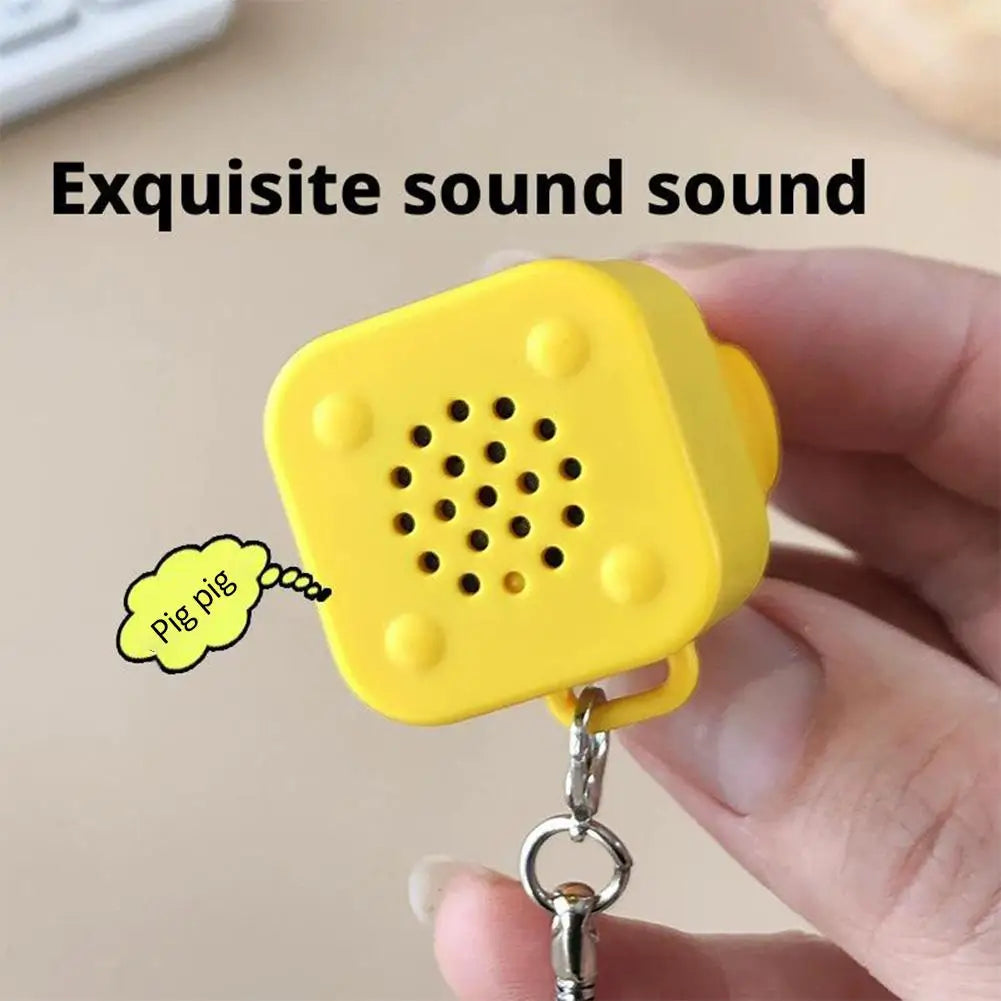 Croaking Frog Fidget Toy Keychain Rechargeable Frog Keychain with Sound & LED Lights, Funny Frog Keyboard Clicker Stress Relief