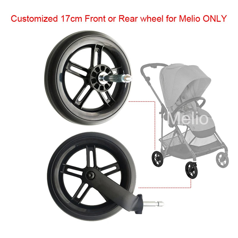 ONLY Melio 17CM Front Or Rear Wheel For Cybex Melio 2/3/Carbon/Pro Series Buggy Accessories Other Stroller Are NOT Compatible!!!