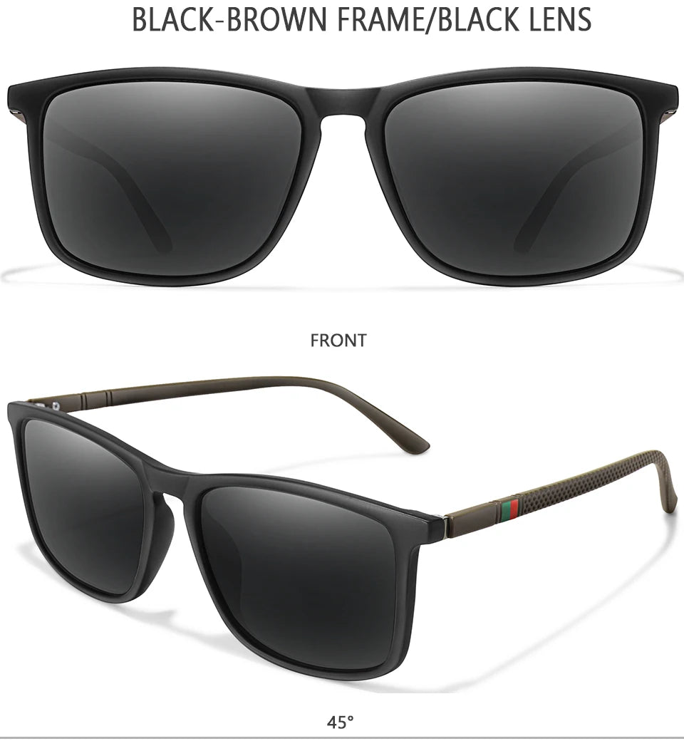 Men Women Fashion Cycling Sun Glasses  Travel Driving Fishing Male Eyewear UV400 Luxury Square Vintage Polarized Sunglasses