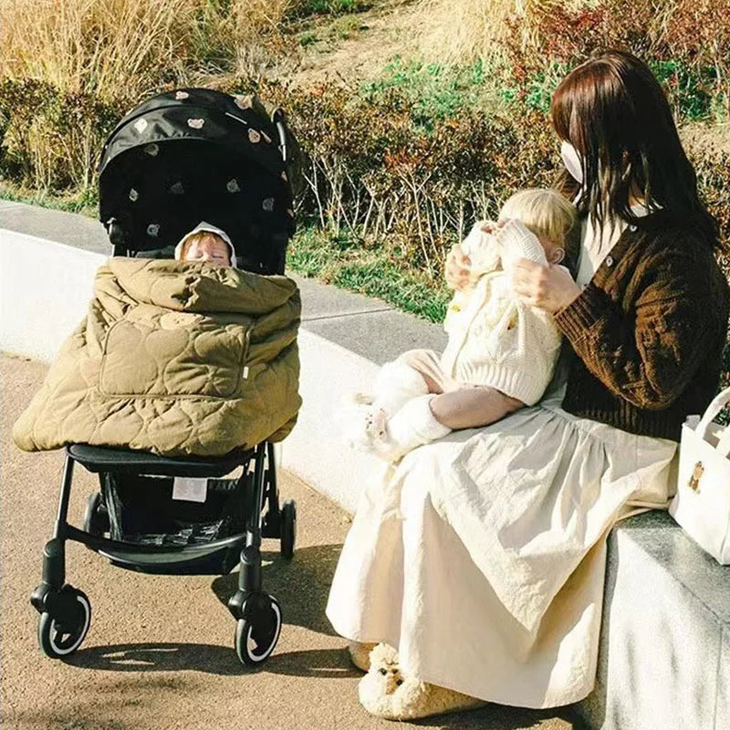 Hooded Blanket for Baby Stroller Newborn Swaddle Wrap Warm Baby Carrier Sling Cover Infant Cloak Cape Sleeping Quilt 80*85cm