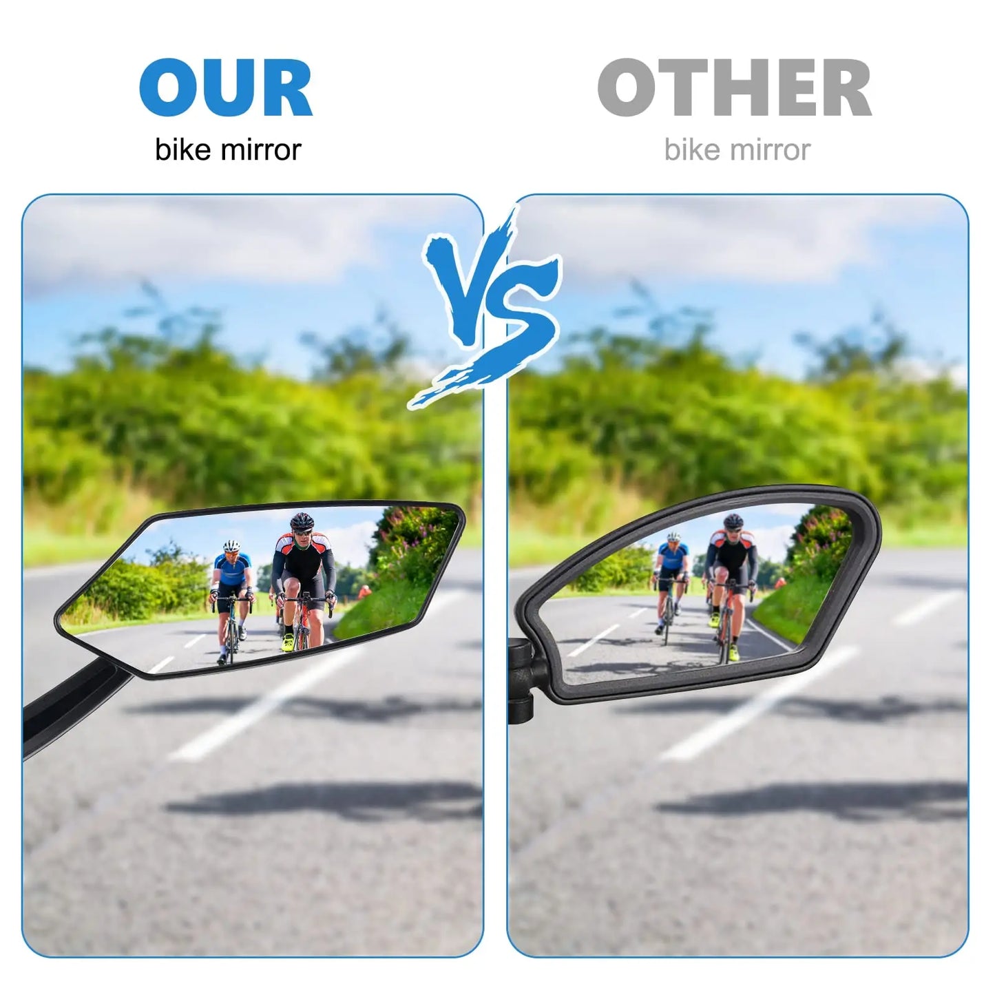 Bicycle Rearview Bike Adjustable 360° Rotate Wide Angle Mirror Road Bike Handlebar Rear View Mirrors Bicycle Accessories