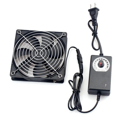 12cm 3000RPM Exhaust Fan Bathroom Cooling Fan with Controller 3V-12V Btc Machine Chassis Workstation Cabinet Radiator Server Fan