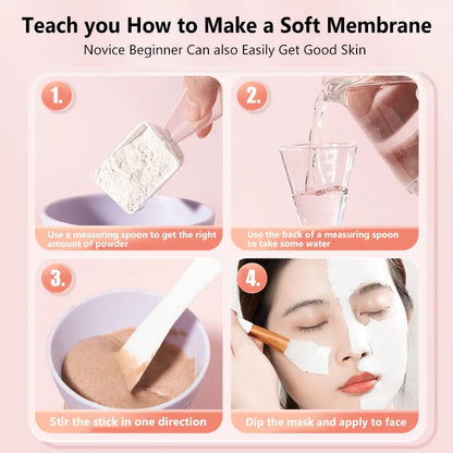 3/4pcs Face Mask Brush Set Reusable Mask Mixing Bowl Facial Applicator Spatula Stirring Soft Fan Facial Brushes Makeup Supplies