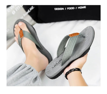 MEN Flip flop Comfortable Breathable Slip-On Sandals for Men Casual Summer Footwear