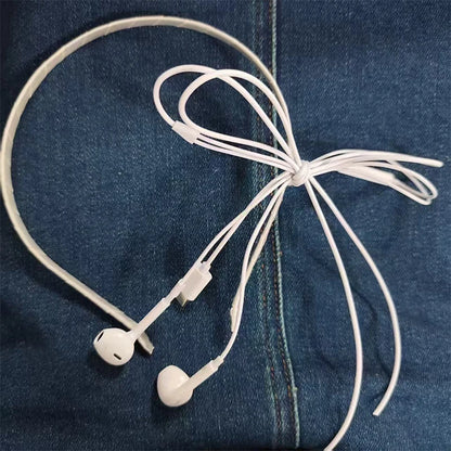  Korean Fashion Headphone Wire Bow Hair Clips - Harajuku Cute Upcycled Aesthetic Hair Pins for Girls - Trendy Hair Accessories