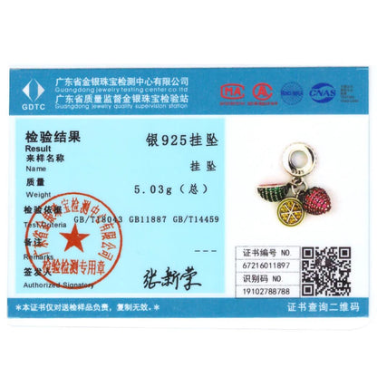 Charms Silver 925 Ladybugs and Cherry Strawberries Pendant Bead Fit 3mm Bracelet Bangle Necklace For Women Luxury Jewelry Making