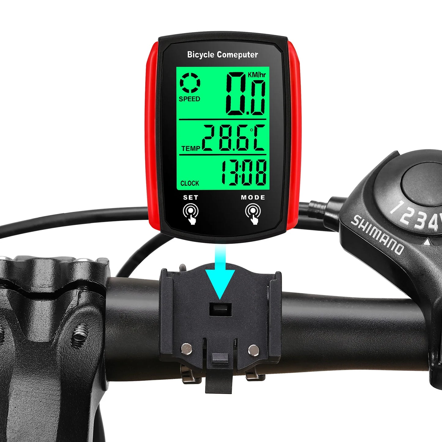 Bike Computer Bicycle Odometer LCD Screen Wired Cycling Speedometer Mountain Bike Speedo Meter Bike Accessories