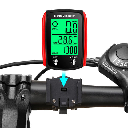 Bike Computer Bicycle Odometer LCD Screen Wired Cycling Speedometer Mountain Bike Speedo Meter Bike Accessories