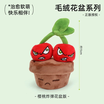 Plants Vs Zombies 2 Sunflower Pea Shooter Potted Plants Plush Doll Toy Pillow Toy Game Figures Soft Pillow Teens Birthday Gifts