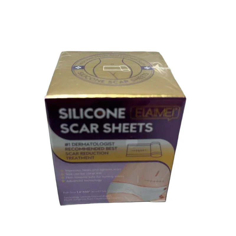 1 Roll Invisible Silicone Scar Sheets Self-Adhesive Scar Cover Tape Skin Care Strips Transparent Color