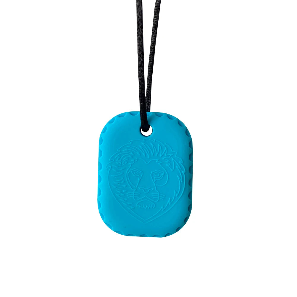 1pcs silicone teether children building block chewing necklace sensory chewing molar pendant oral motor toy for ADHD boy gift