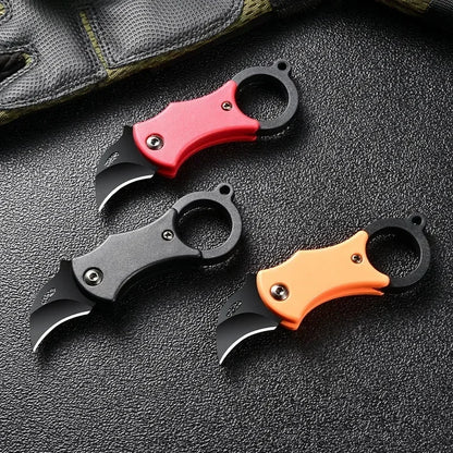 NEW Mini Keychain Pocket Knife Stainless Steel Camping Small Mini Portable Knife Peeler Fixed Blade Multi EDC Tool with Chain