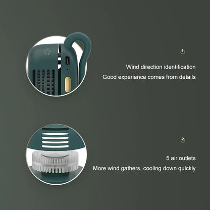 Portable Silent Mini Bladeless Electric Fan,Small fan Clip on Shirt Waist Mini Bladeless Fan Adjustable 3-Speed For Outdoor NEW