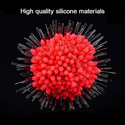300Pcs Professional Fishing Float Stopper Silicone Space Bean Oval Bobber Anti-Strand Resistance for Fish Line Gear